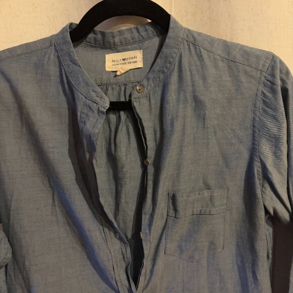 Nili Lotan Chambray Tunic Beach Dress Size Small - Picture 4 of 6